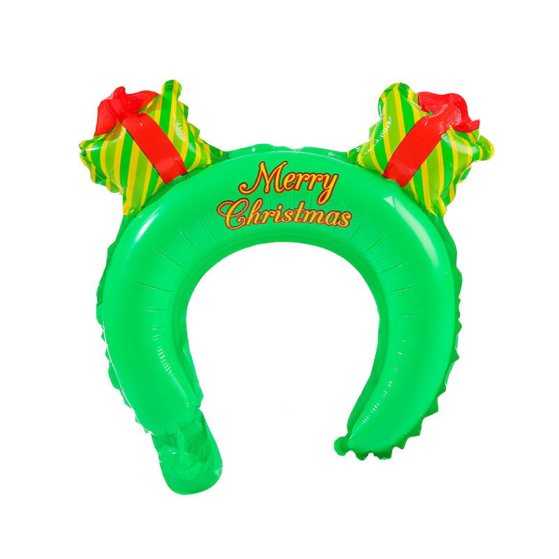 Christmas wristbands, aluminum film balloons, elderly walking sticks, reindeer snowmen, cartoon hair bands, Christmas activities, kindergarten prizes Item Picture