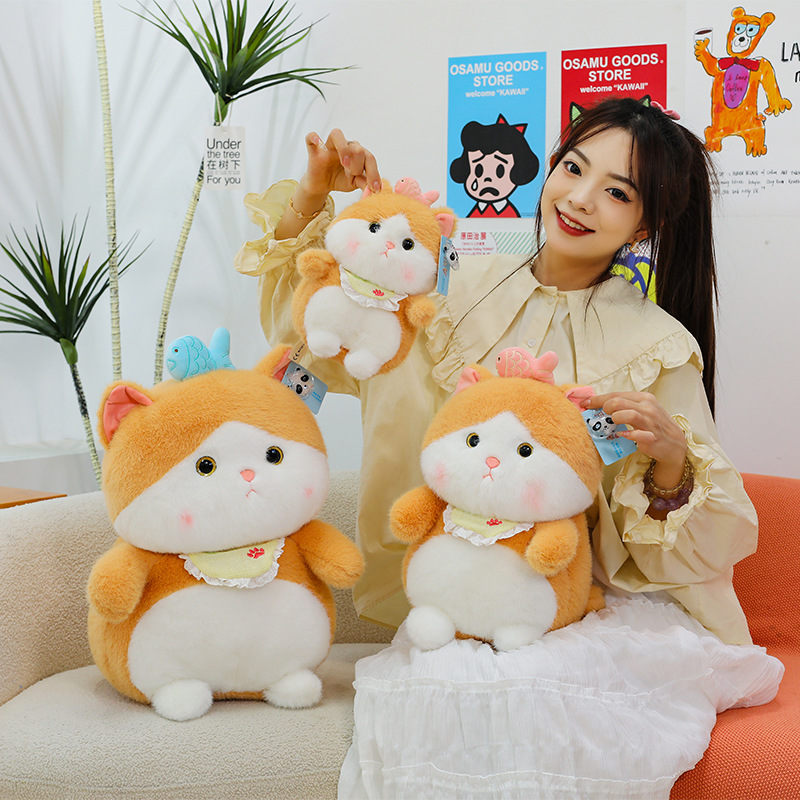 Wholesale of new cute fish cat plush toys, children's simulation cloth dolls, birthday gifts Specification drawing