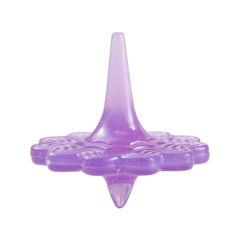 Transparent crystal small gyroscope toy, acrylic rotating gyroscope, primary school and kindergarten prizes, ground promotion small gifts Item Picture