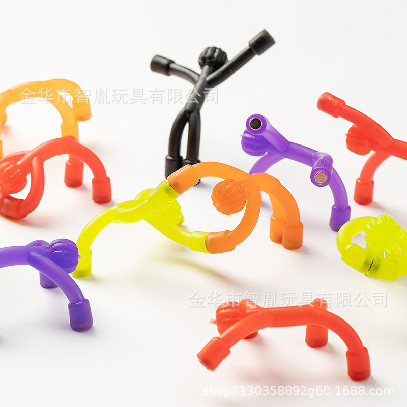 Amazon's best-selling creative wall-climbing magnetic figurine, soft rubber, versatile magnetic doll, versatile kid, toy hook details Picture