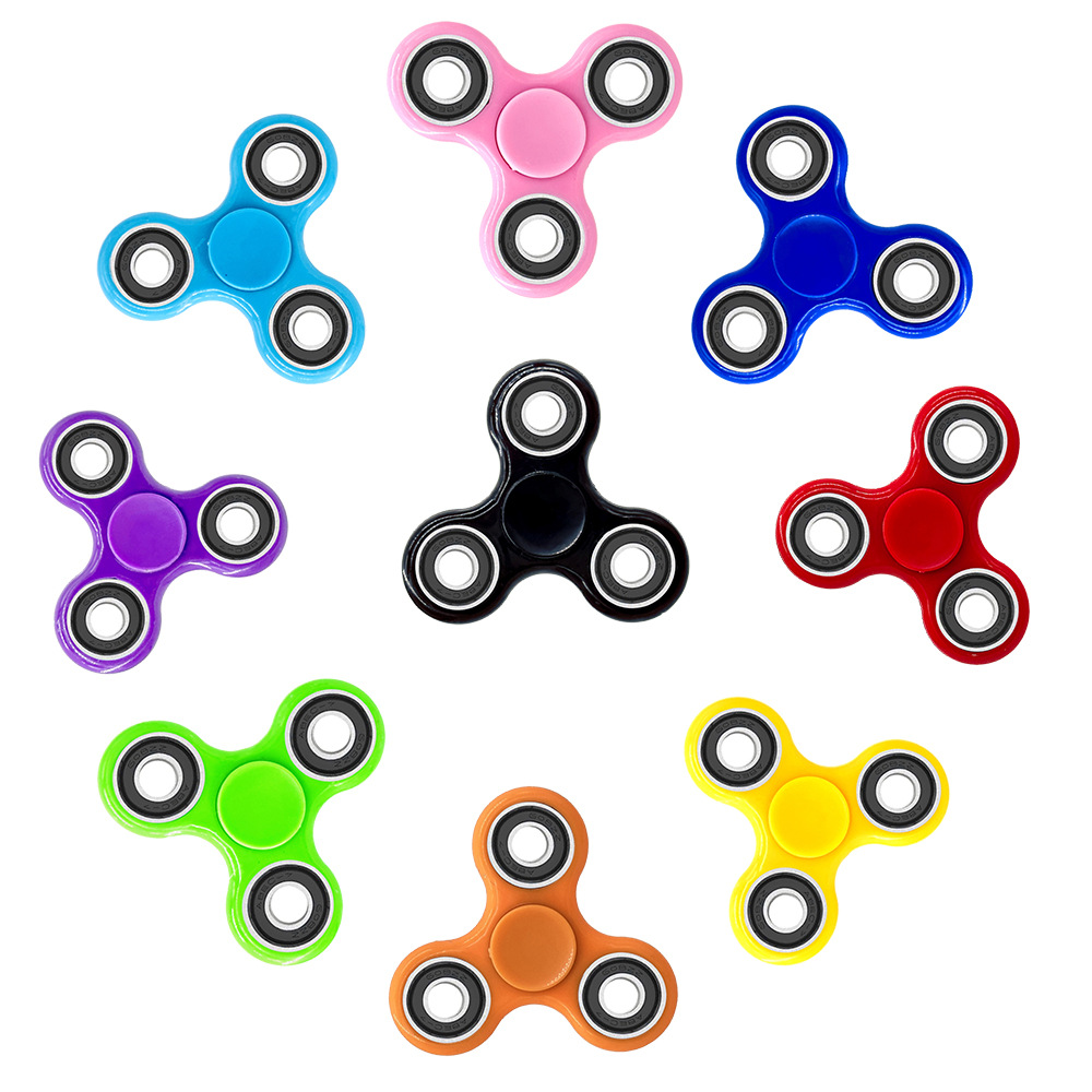 Factory direct sales of classic Amazon three-leaf fidget spinner four-axis model, stress-relieving rotating fidget spinner cross-border toy Item Picture