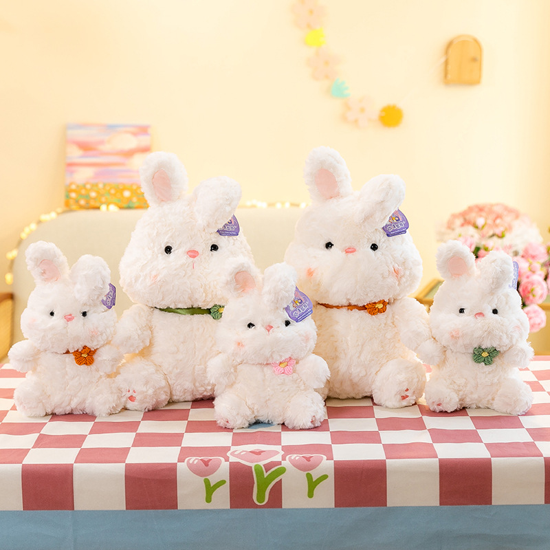 Cute little white rabbit plush toy, 8-inch premium claw machine doll, girl soothing doll, children's gift Application Scenario
