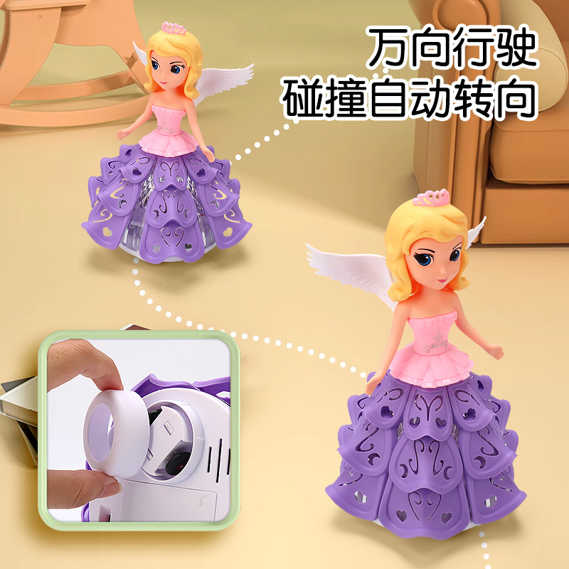Luminous toys, electric lanterns, music, universal rotation, princesses, children, girls, Lantern Festival lanterns, hand-held lanterns, set up stalls Specification drawing