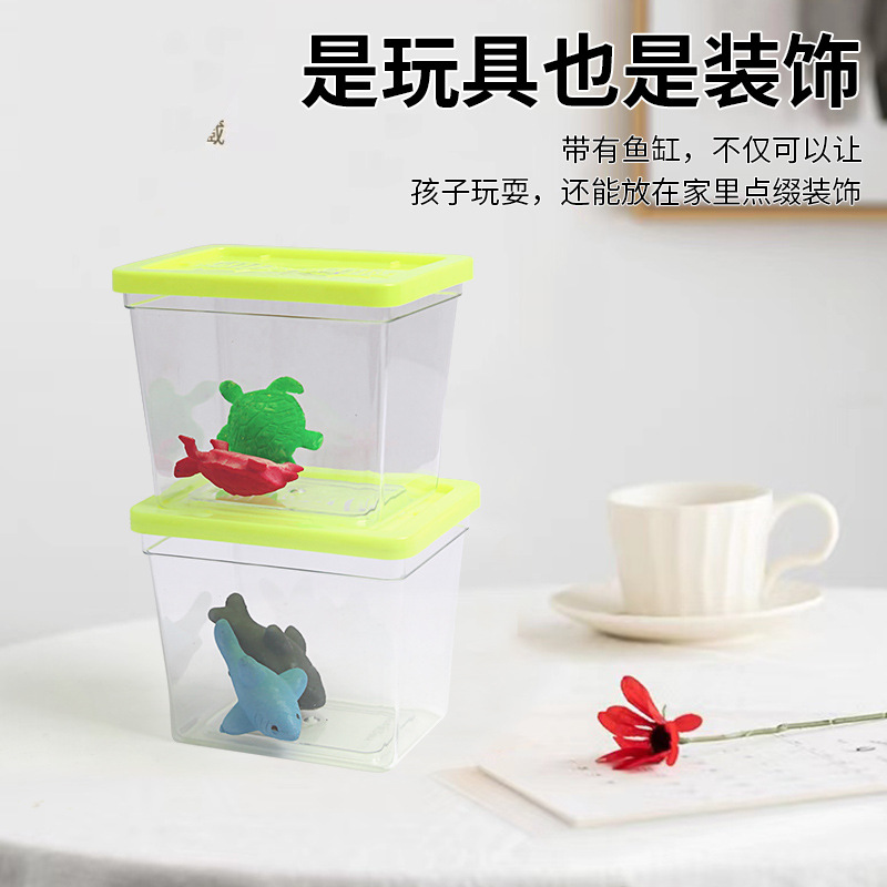 New expansion toys wholesale, soaking in water to become big, shark, goldfish, turtle, fish tank, children's toy set wholesale Application Scenario