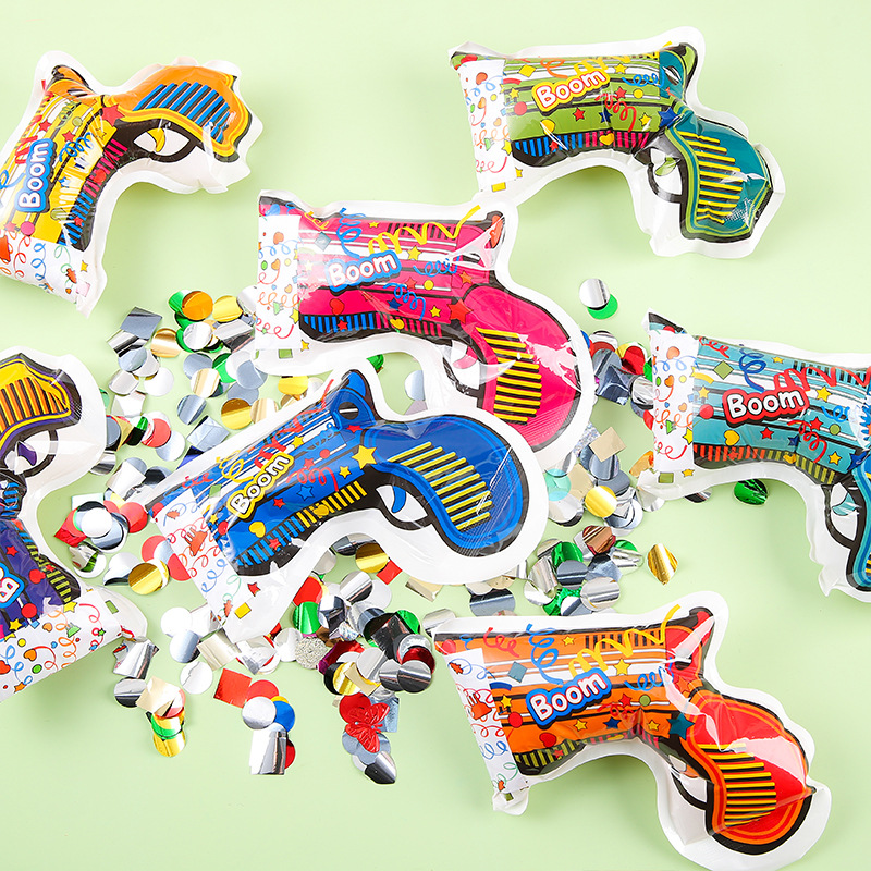 Wholesale of hand-held firework guns, Douyin, automatic inflatable firework guns, party props, firework tubes, atmosphere guns, and firecrackers Application Scenario