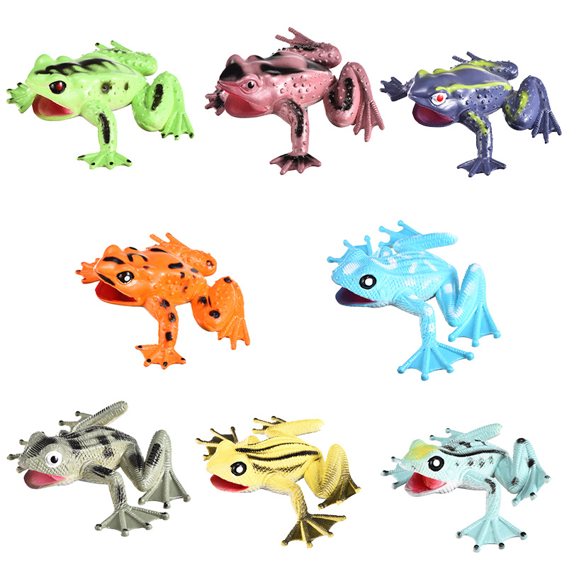 Simulation model toy frog soft rubber that can make sounds, in stock, learning, cognitive and creative children's toys, one-piece consignment full figure