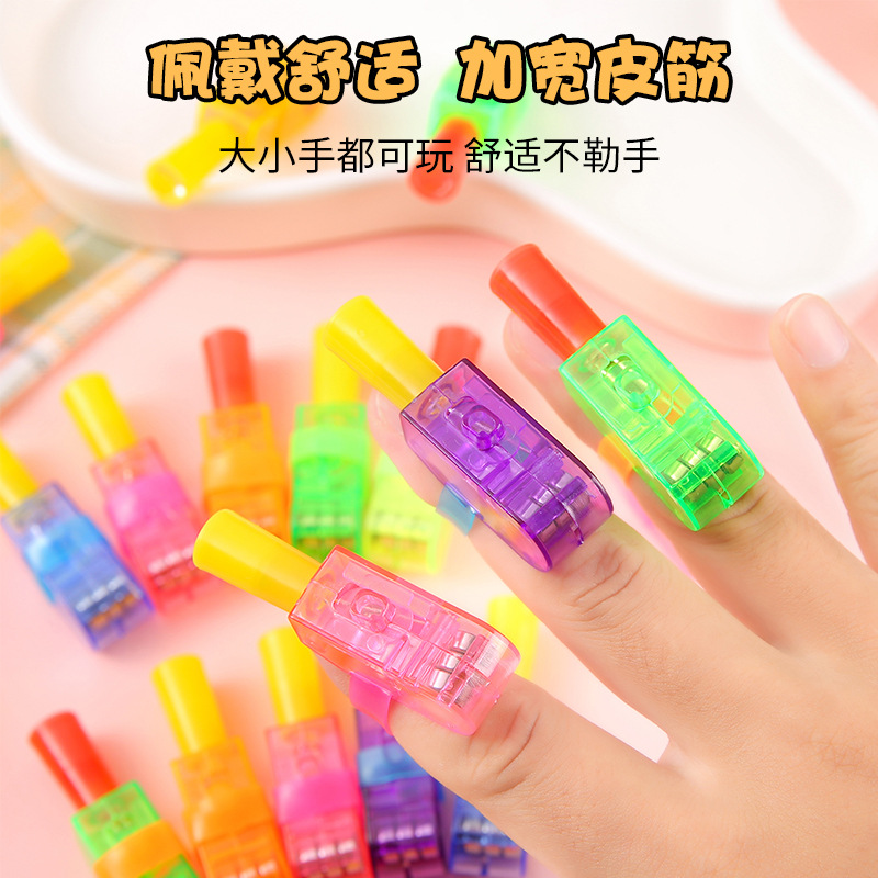Cartoon finger projection lights, finger lights, ring lights, LED lights, hot-selling goods at street stalls, wholesale of children's luminous toys details Picture