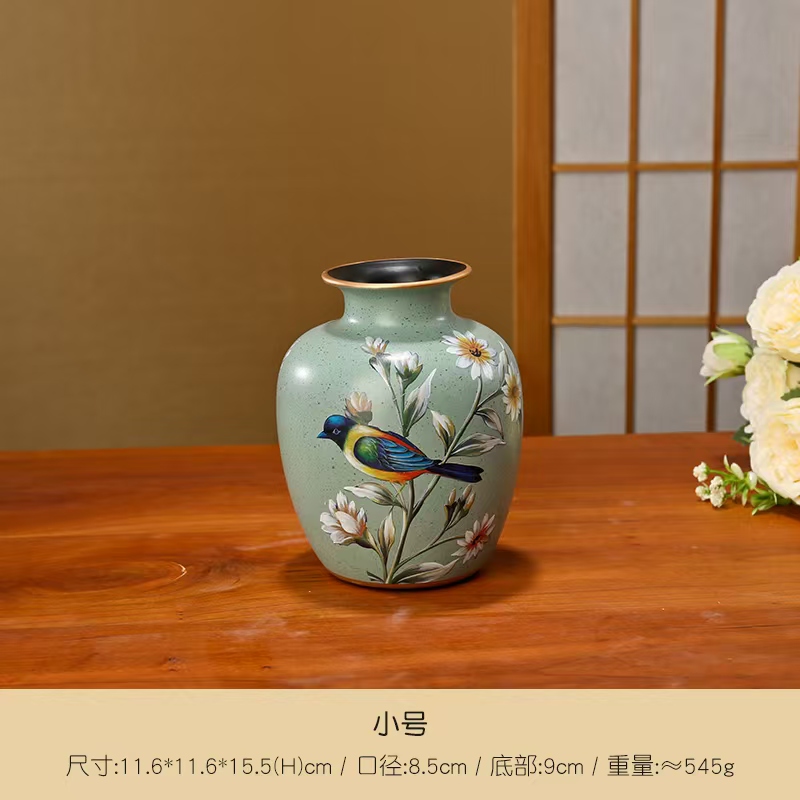 新中式创意陶瓷漆彩花瓶摆件美式客厅插花餐桌花艺桌面装饰品详情10