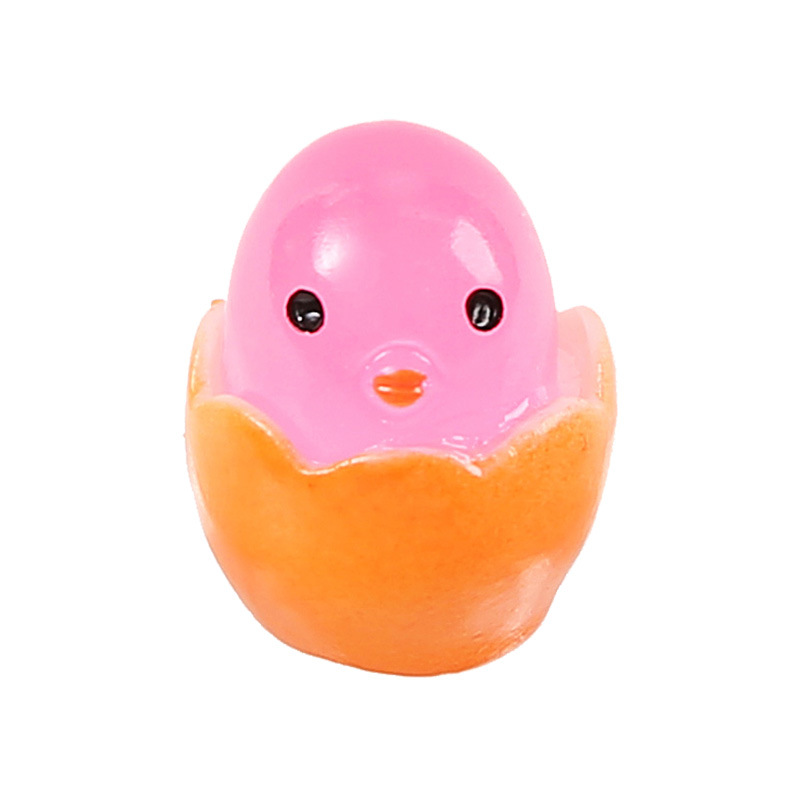 Luminous eggshell chicks, children's novel toys, kindergarten gifts, DIY cracked egg dolls, resin micro-landscape ornaments Item Picture