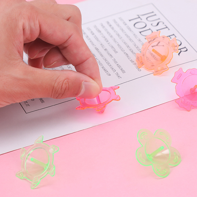 Wholesale of mini transparent gyroscopes, plastic lace, colorful ground spinning gyroscopes, small gifts and toys for students and kindergartens details Picture