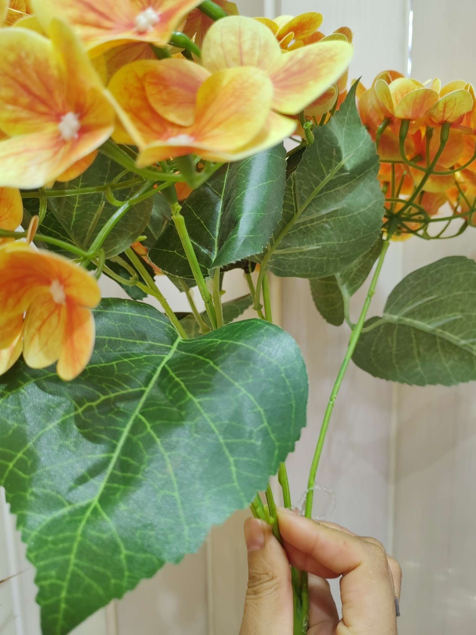 Five hydrangea artificial flowers and plants detail image 3