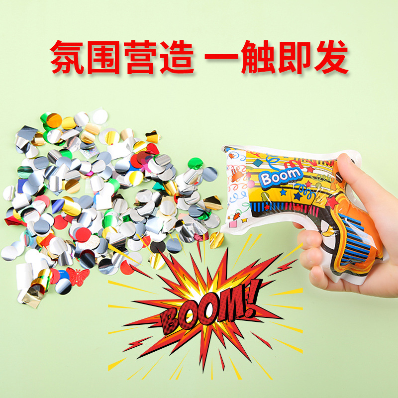 Wholesale of hand-held firework guns, Douyin, automatic inflatable firework guns, party props, firework tubes, atmosphere guns, and firecrackers details Picture