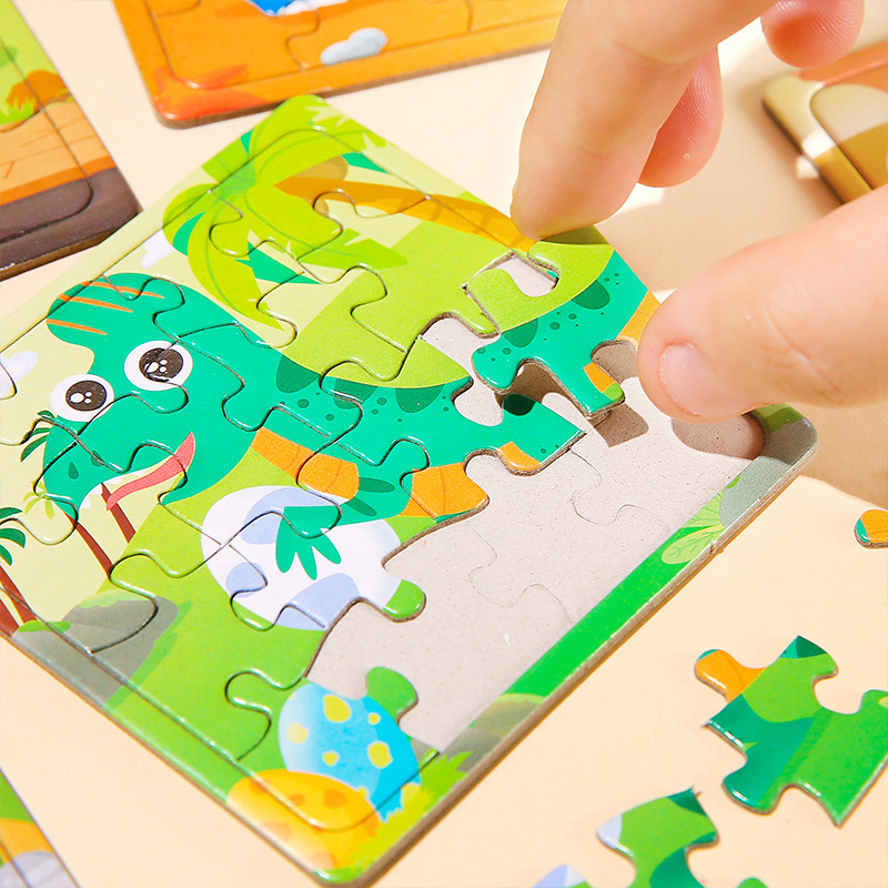 Creative box-packed jigsaw puzzles, cartoon dinosaur home, mini jigsaw puzzles, street stall toys, children, students, kindergarten small gifts Application Scenario