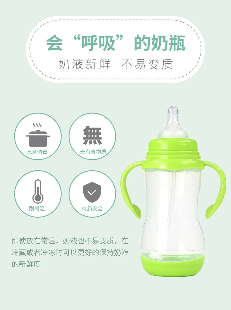 宝宝胀气吸管奶瓶吸管杯婴儿pp可拆卸防胀气详情2
