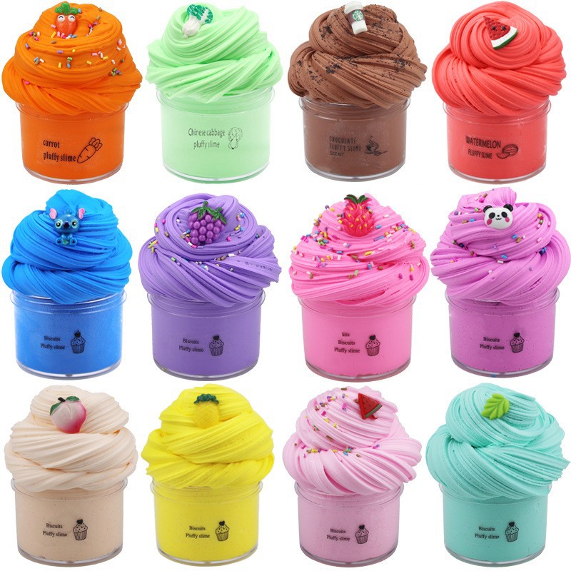 Cross-border customized fruit butter slime, cotton Slime, Pineapple Strawberry Fruit Slime toy 200ml details Picture