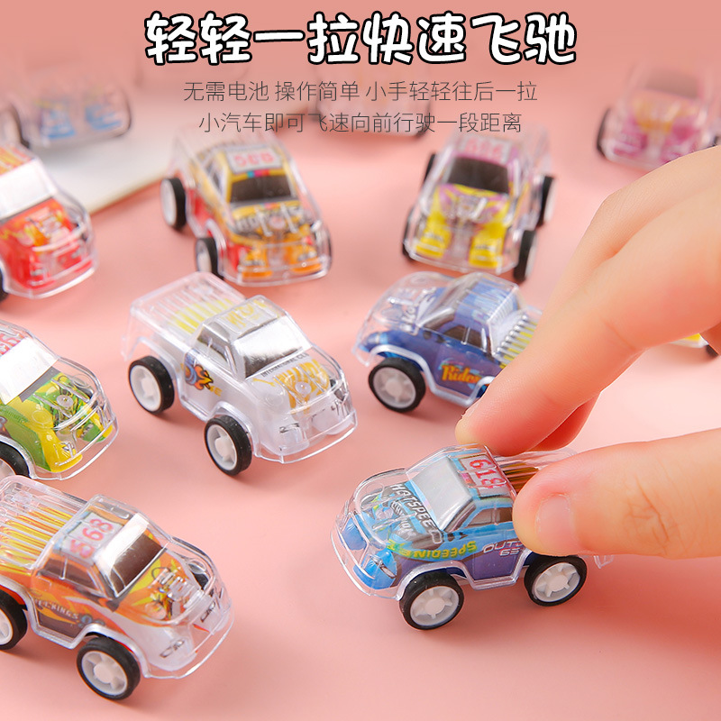 Double-layer graffiti recoil car, Camaron-colored car racing car, fun gacha toys for kindergarten children Application Scenario