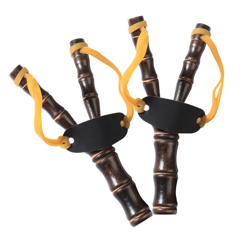 Bamboo slingshot outdoor slingshot shooting toys, children's educational toys, non-destructive wooden bows are selling well at street stalls for wholesale Item Picture