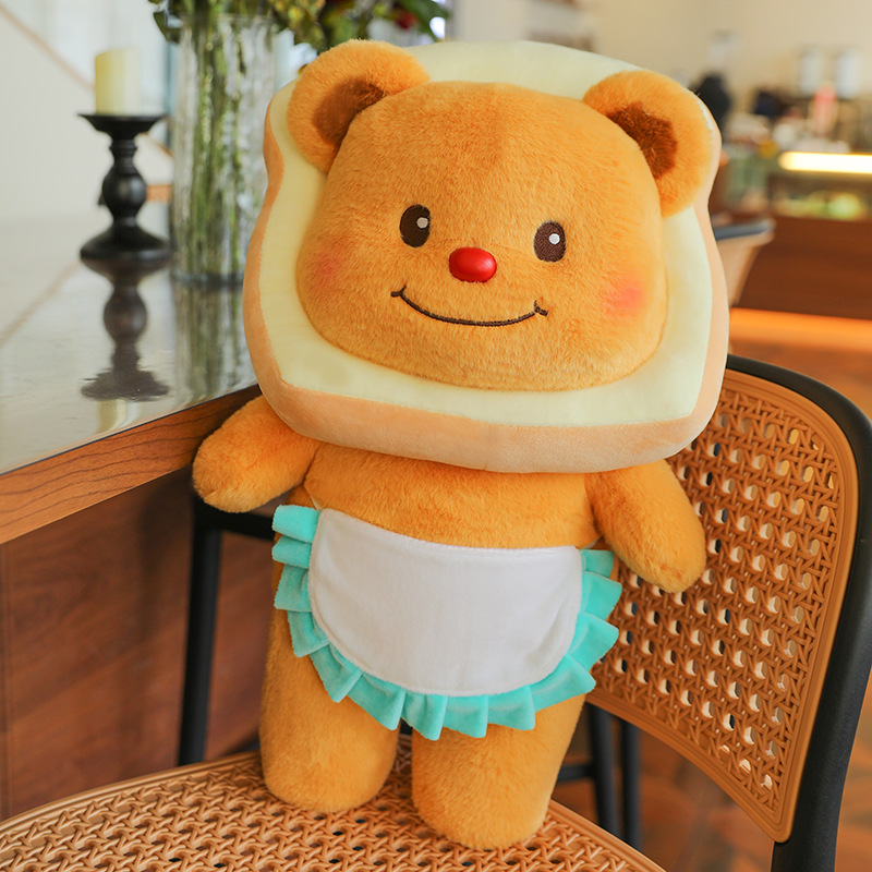 Popular online celebrity honey pot toast butter bear plush toy, creative bear doll, large sleeping pillow, bed pressing doll full figure
