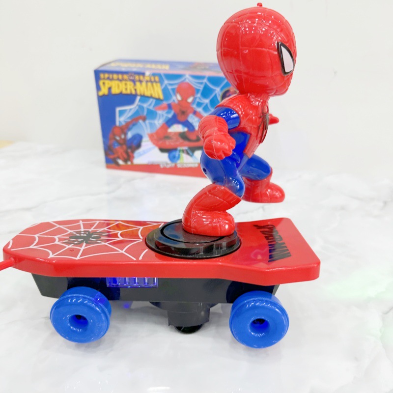 The same Spider-Man stunt scooter as Douyin, featuring electric and colorful stunts that won't fall Spider-Man, supports drop shipping details Picture