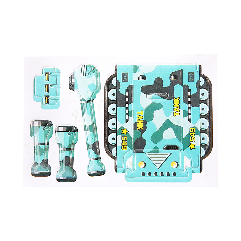 Children's paper 3D stereoscopic dinosaur jigsaw puzzle, tank, aircraft, combat vehicle, military model stereoscopic small jigsaw puzzle toy gift Item Picture