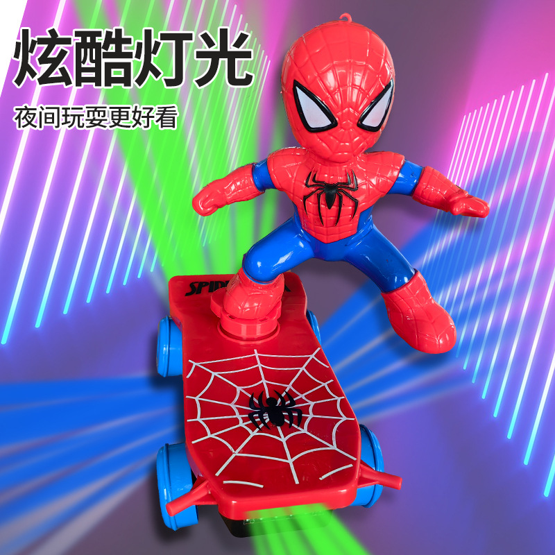 Spider-man skateboard electric toy, baby rolling scooter, children and boys wholesale Application Scenario