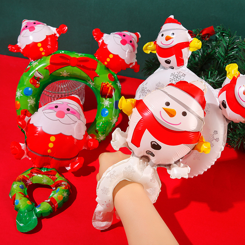 Christmas wristbands, aluminum film balloons, elderly walking sticks, reindeer snowmen, cartoon hair bands, Christmas activities, kindergarten prizes details Picture