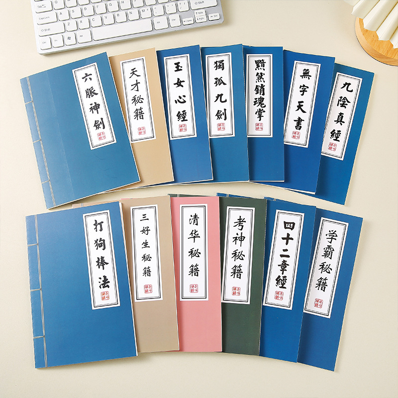 Creative stationery, retro diary notebook, Wulin Secret Book 32K notepad, car line notebook A5 student notebook Specification drawing