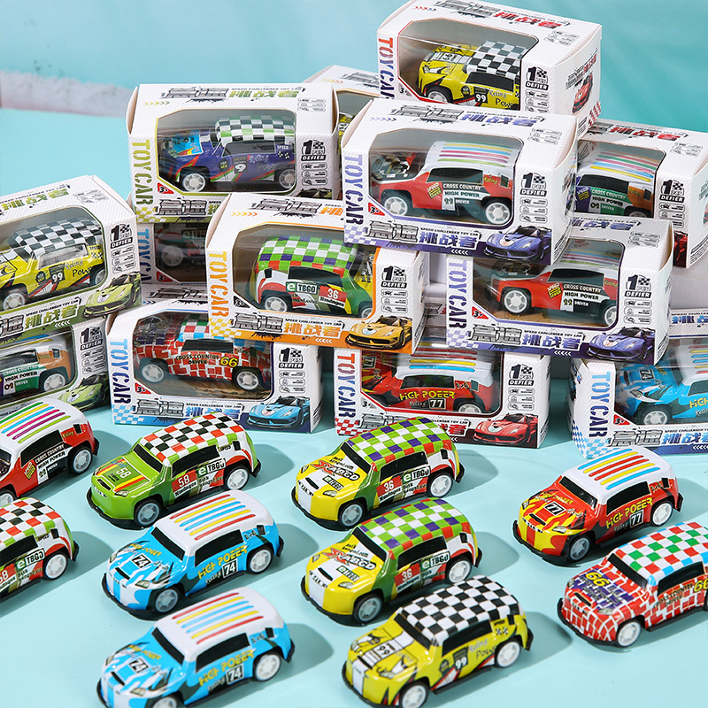 Children's rebound tin carts, children's toys, street stalls, gifts, model cars, bulk boxes, Douyin wholesale full figure