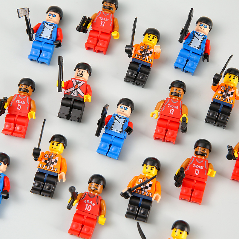 Compatible building block figurines, assembly building block figurines, urban traffic figurines, children's educational toys, gift wholesale full figure