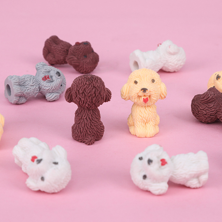 Wholesale cartoon dog-shaped erasers, creative and cute cartoon erasers, children and students' festival gift supplies Specification drawing