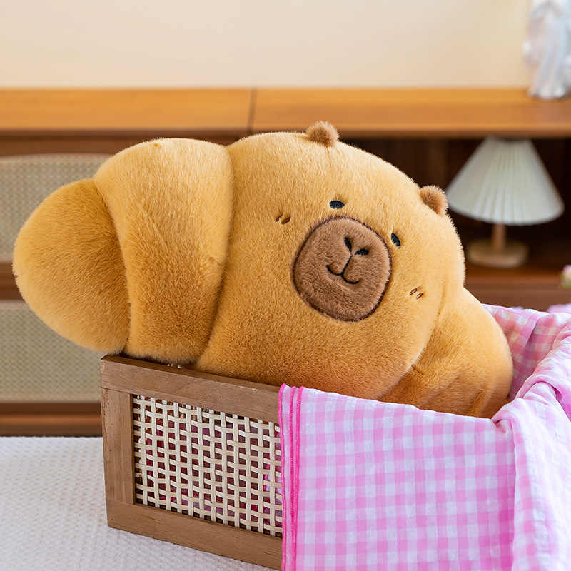 Cross-border big doll, Kapibara plush toy, pillow, long figurine, sleeping doll, sitting back support cushion details Picture