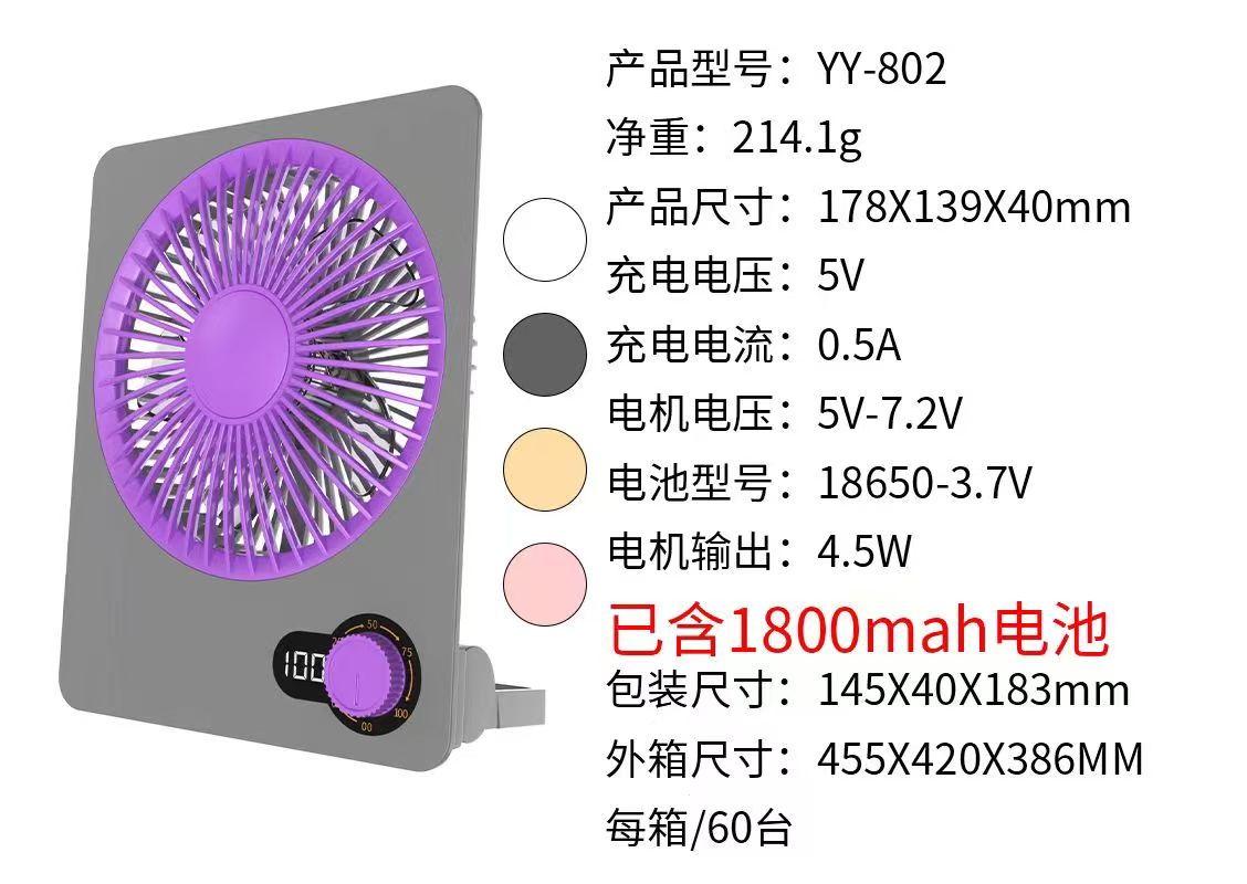 New cross-border ultra-thin foldable wall-mounted desktop mini fan, bedroom home, outdoor silent mini fan details Picture