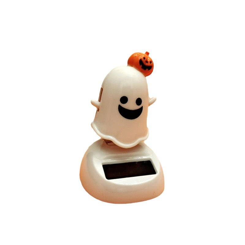 Halloween solar creativo swing swing cabeza boneca coche de juguete fantasma dibujos animados festival de fantasmas coche de juguete Item Picture