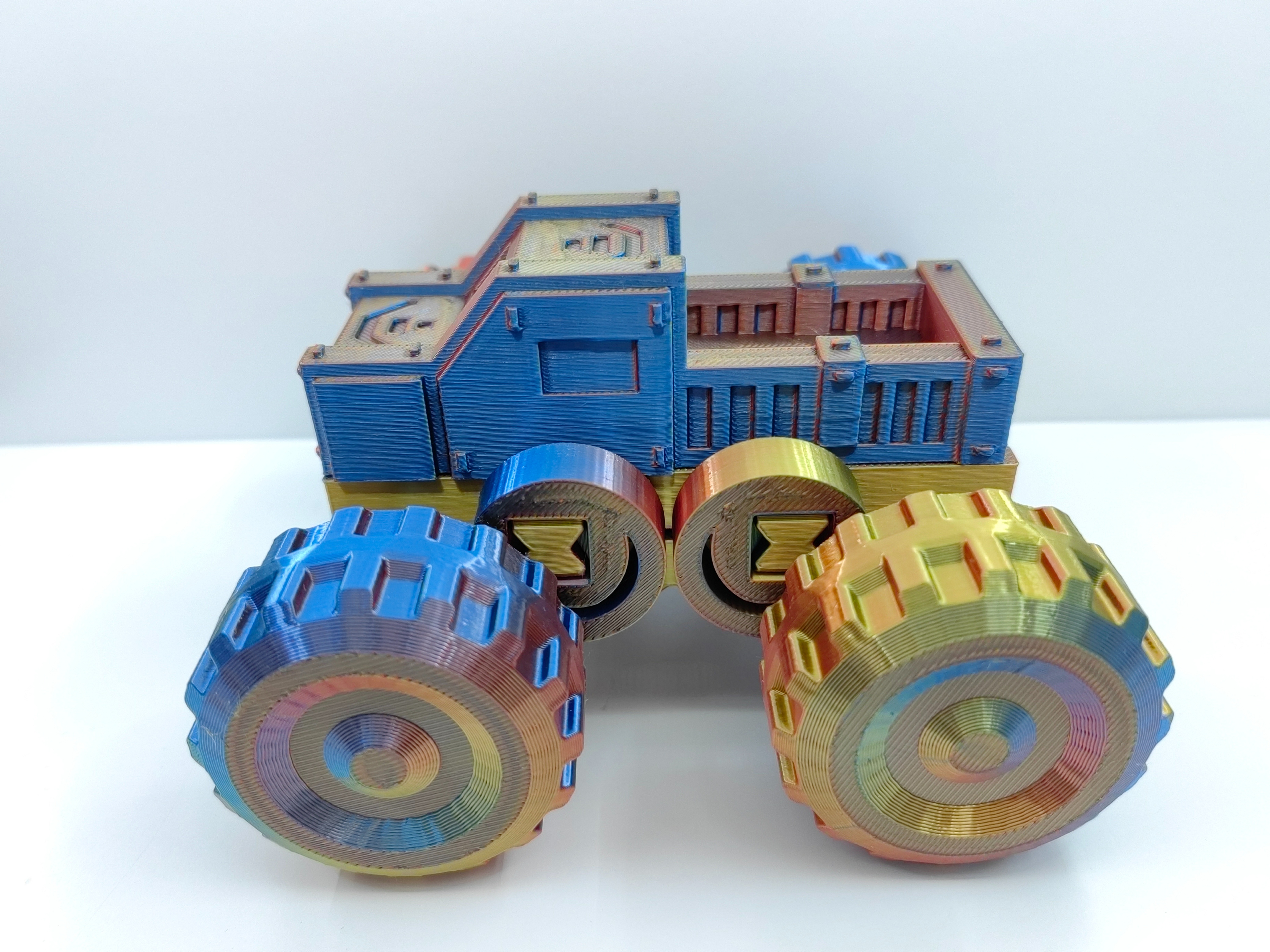 3D打印四驱越野特技车惯性车塑料儿童玩具车国内外电商款地摊款模型车