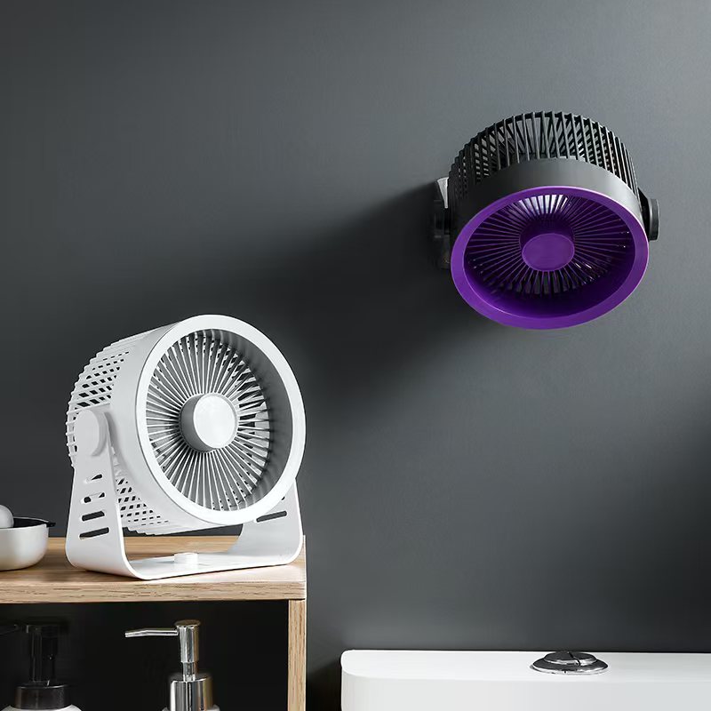 New cross-border usb clip fan, charging oscillating fan, desktop office, student dormitory small electric fan, night light Specification image