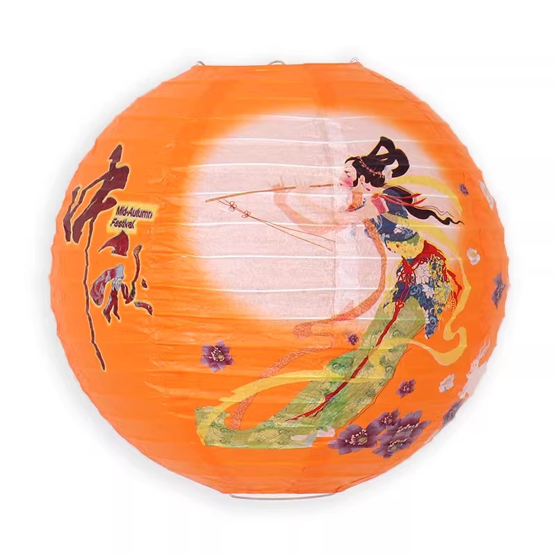 Mid-Autumn Festival scene decoration items: traditional Chinese trend ancient-style paper lanterns, Chang 'e pattern pendants and props Specification image