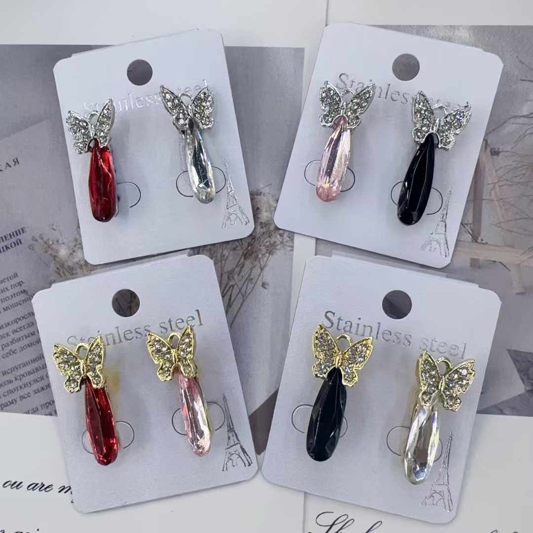 Semi-finished jewelry accessories, a variety of mixed-color metal chain earrings, pendants, DIY handcrafted accessories, jewelry accessories, materials detail image 2