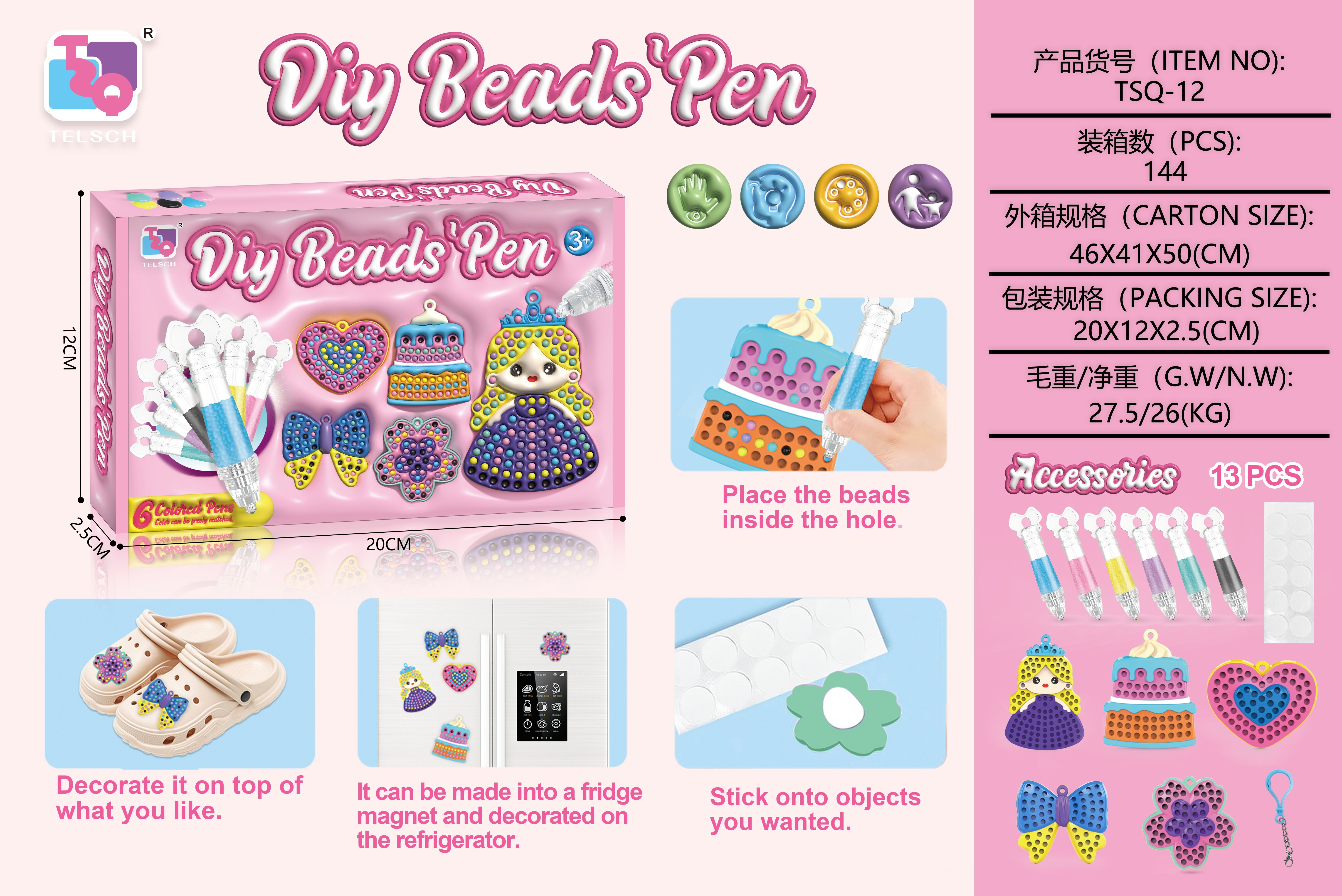TK12483DIY Bead Color Matching (Princess) details Picture