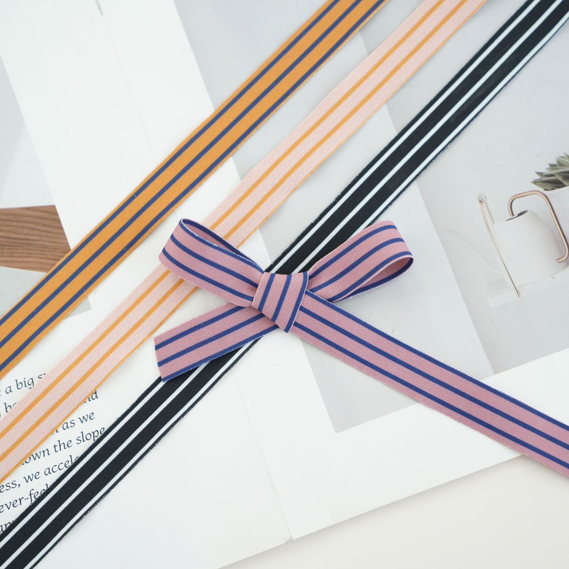 Nt2i3- Korean Composite Two-Color Band Handcrafted Bow, Adult And Children's Hair Accessories, Hair Clips, Gift Box, Flower Packaging, Webband