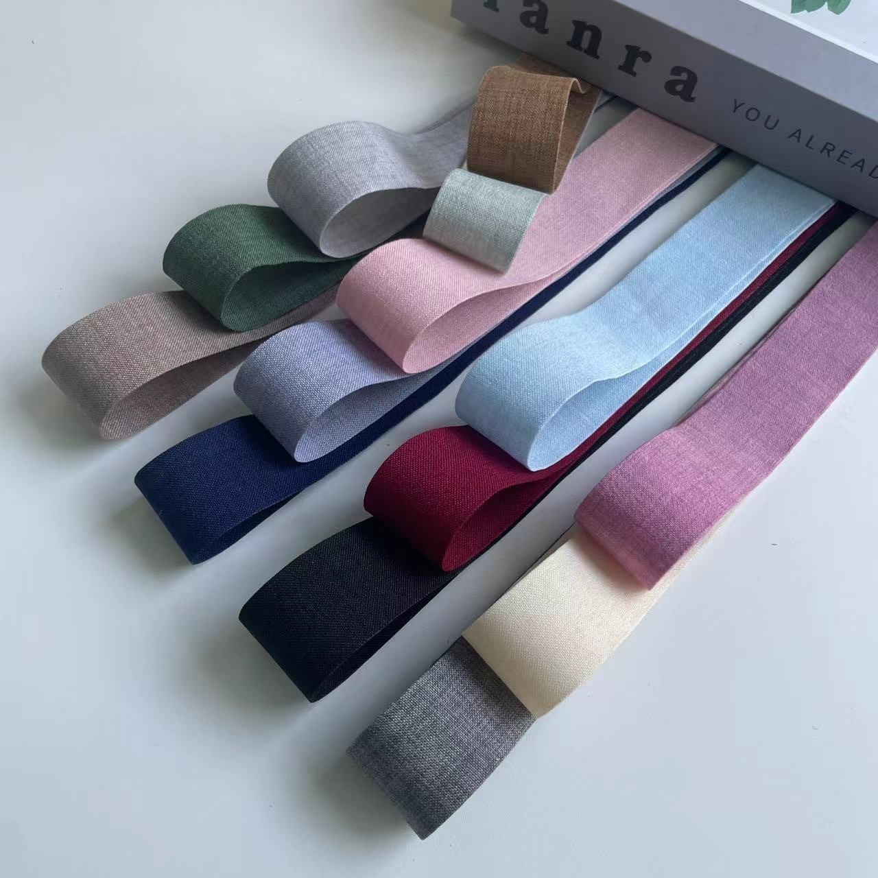 NT296-鉴鉴哑光牛仔纹带礼品包装蝴蝶结