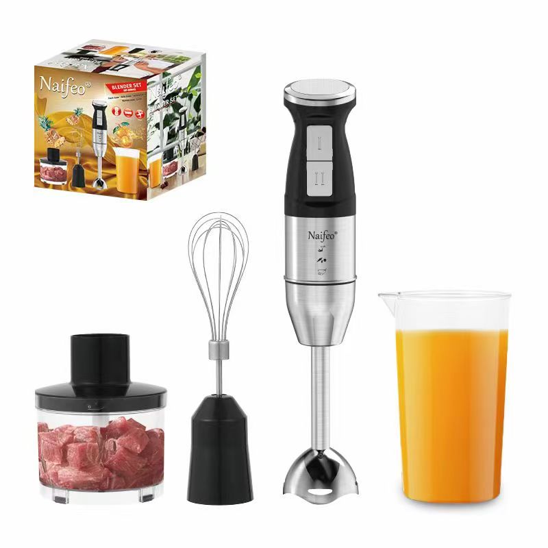 Mini cream mixer, electric cream mixer, kitchen mixer, handheld electric mixer, household cooking stick, portable mixer, commercial mixer + industrial-grade knife