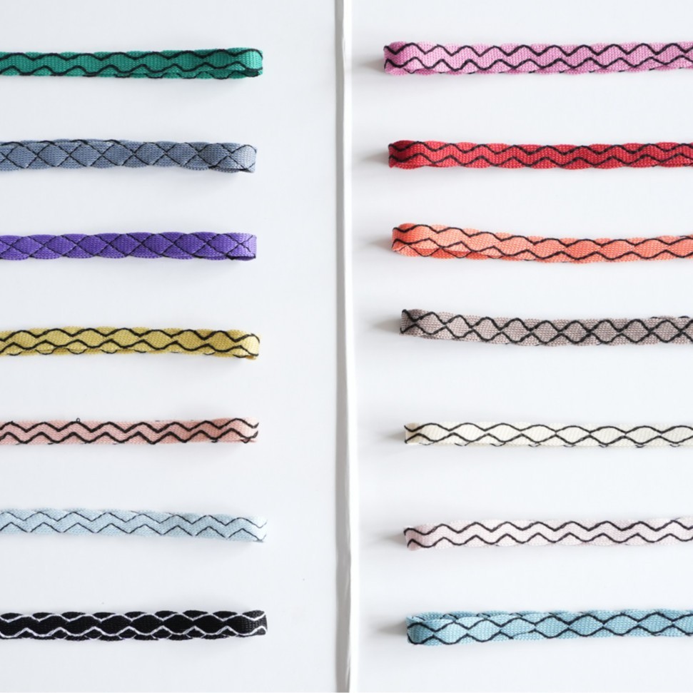 Jy36 Jianjian Korean V-Shaped Edge Warp Knitted Hair Accessory Diy Material 2.5Cm Item Picture