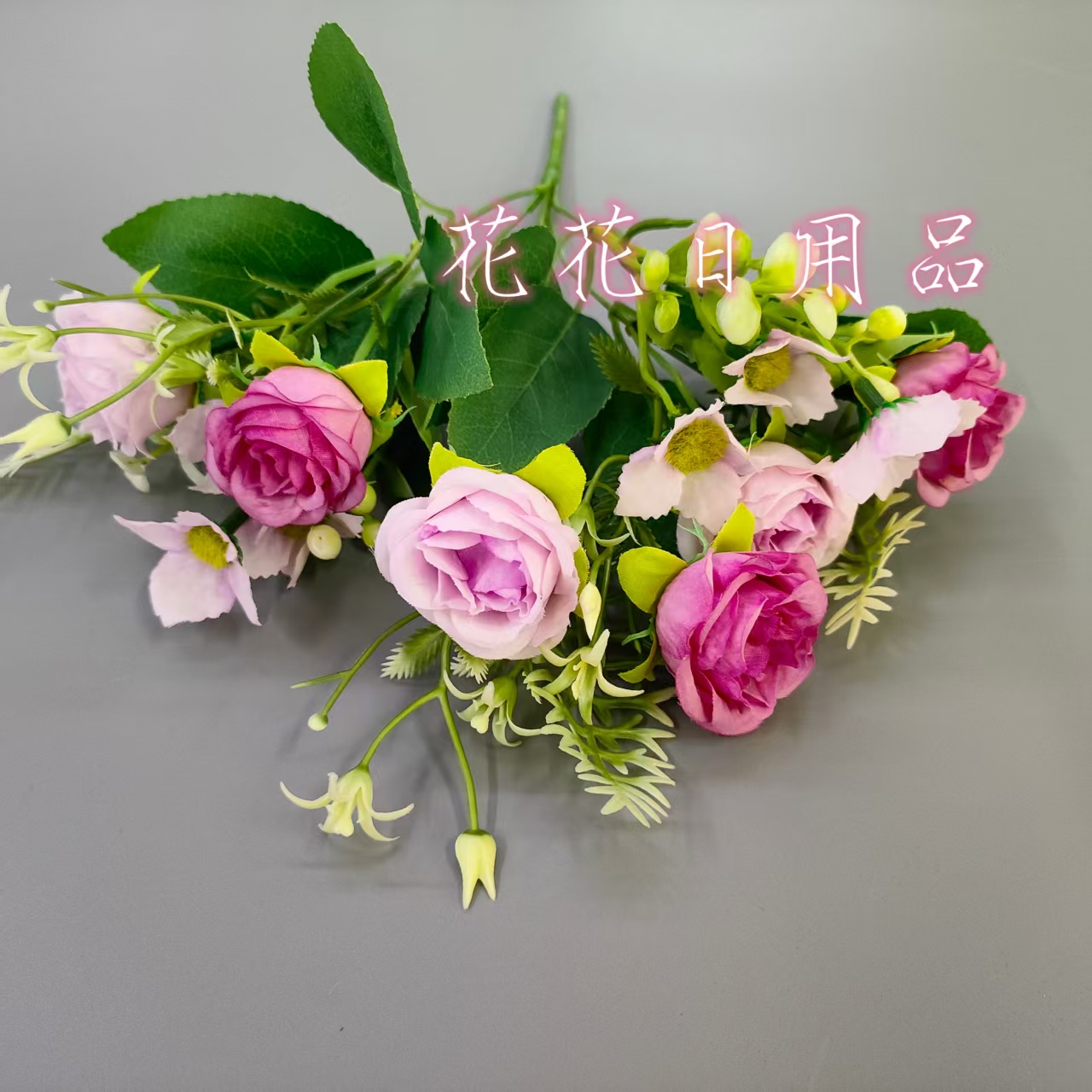 Artificial flowers, artificial flower bonsai, single gradient rose flower ornaments and decorative items Item Picture