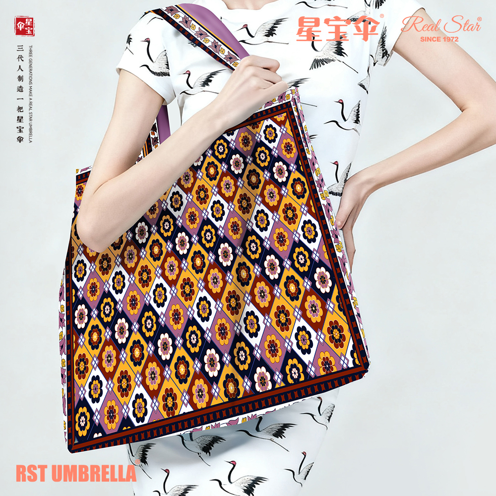 Xingbao 2026 Handbag: Chinese-style waterproof hand-held bag, thickened digital print handbag, large-capacity ladies' bag