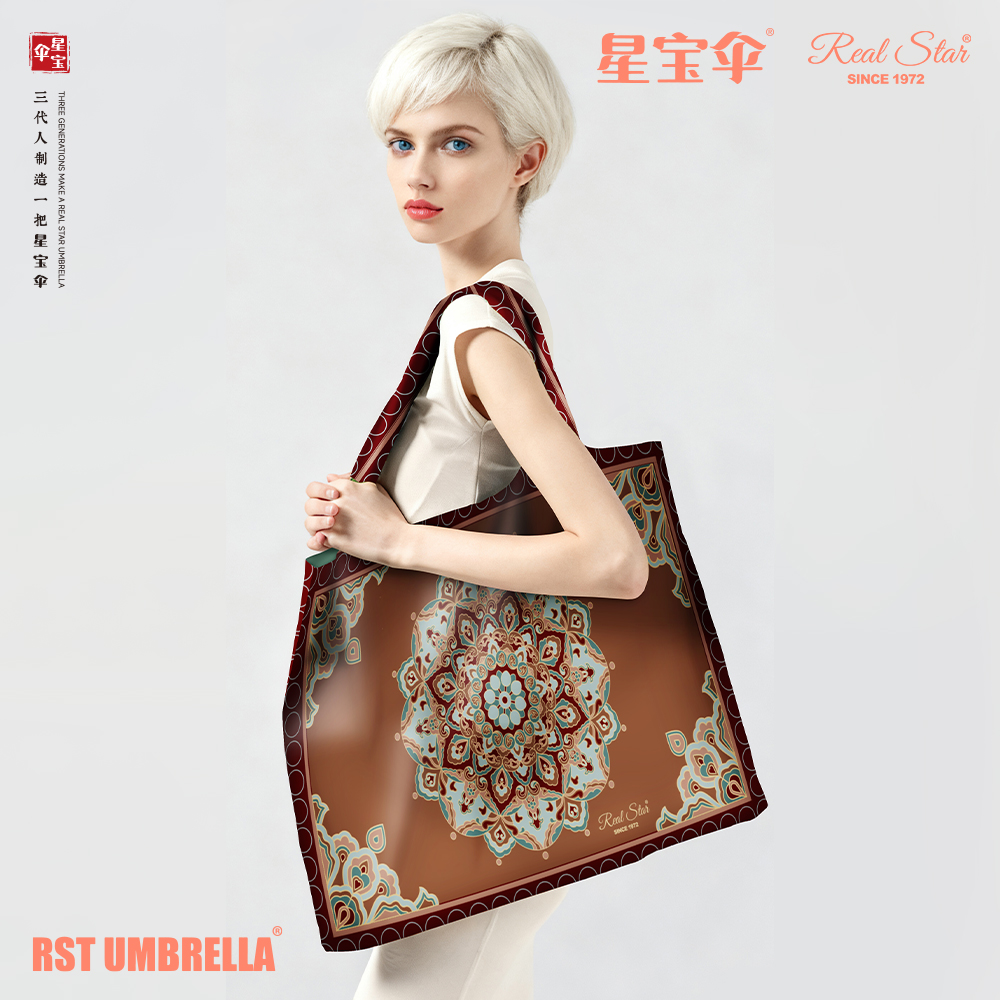 Xingbao 2026 Handbag: Chinese-style waterproof hand-held bag, thickened digital print handbag, large-capacity ladies' bag details Picture