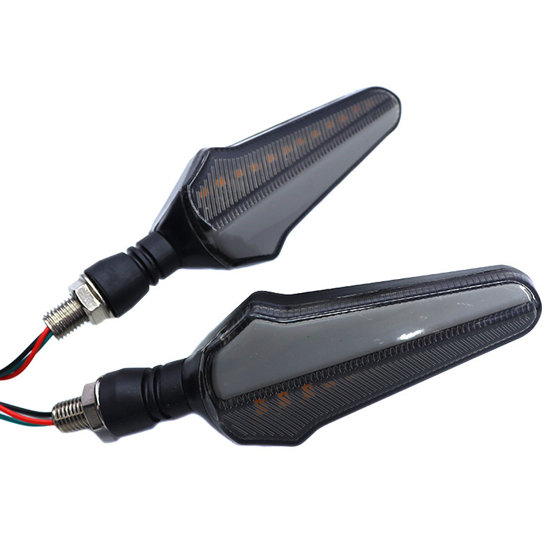 摩托车LED转向灯电动车流水12V转弯方向灯双色灯指示信号灯通用型