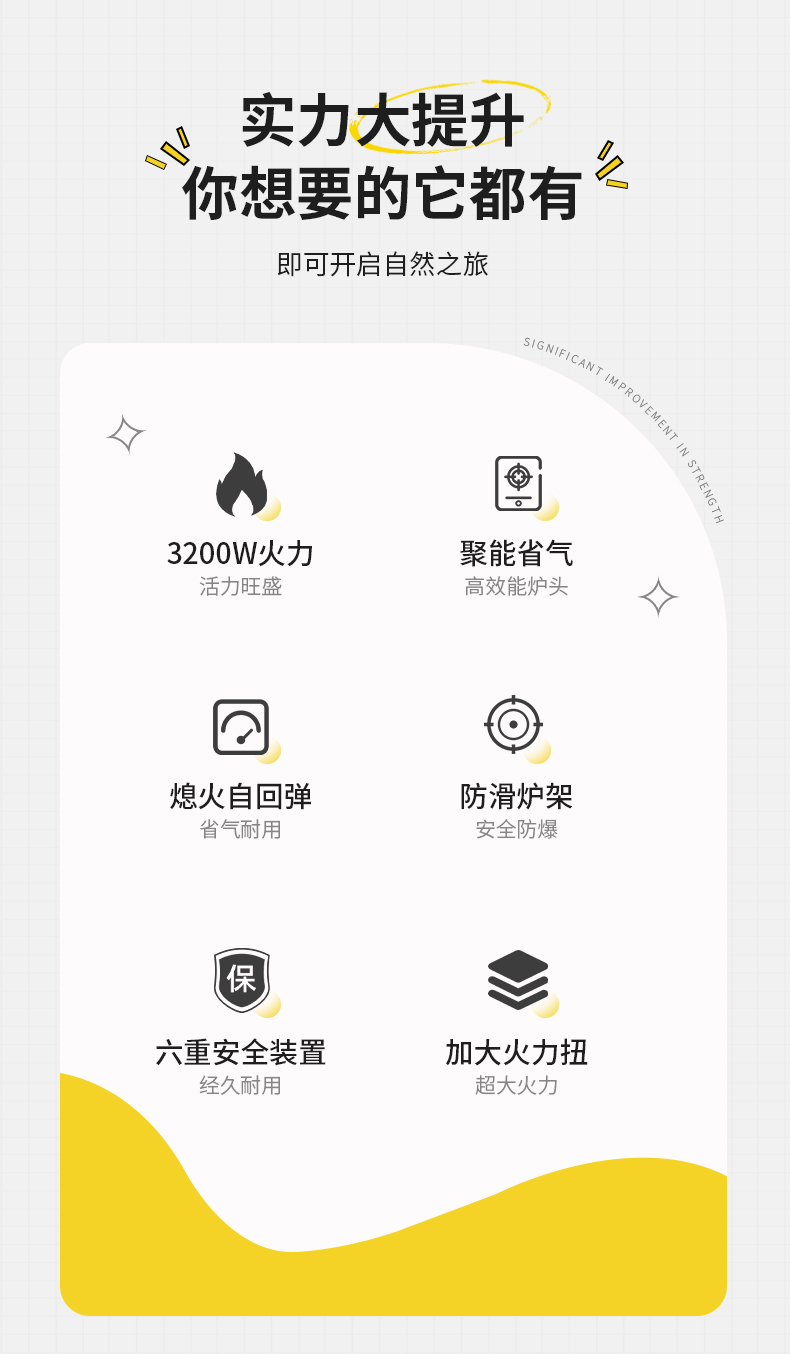 酷乐登户外多功能卡式炉野外炊具厨具轻巧便携野外 三头卡式炉 K35详情3