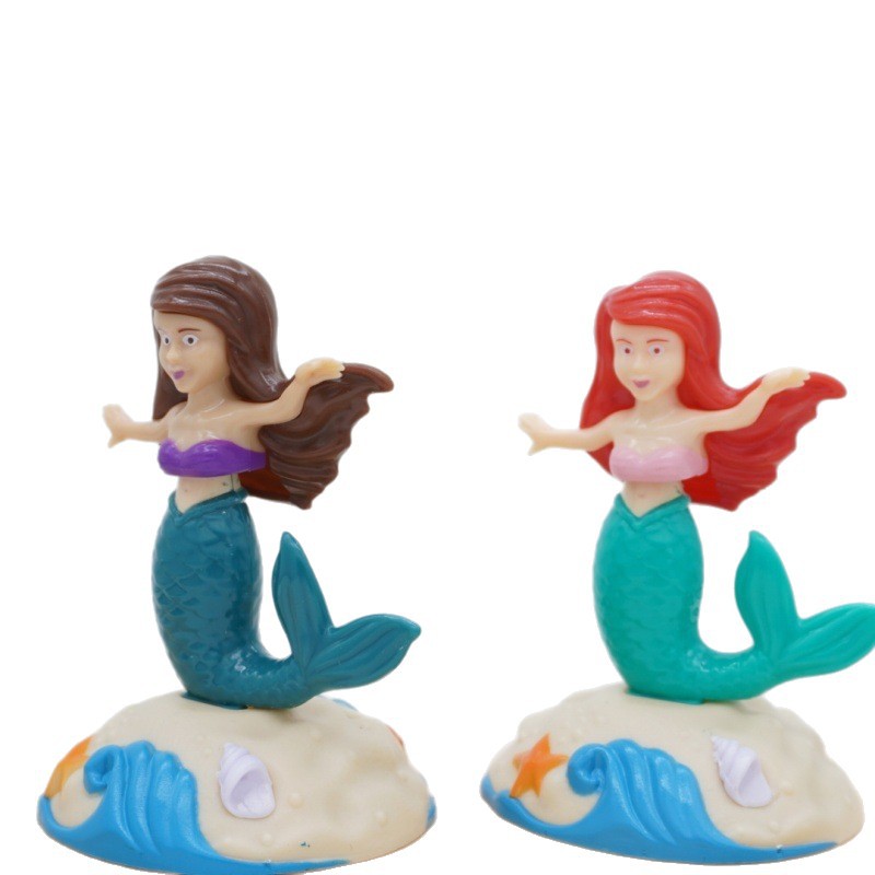 Creative solar-powered car interior ornaments, apple blossoms, mermaid dolls, swing toys, and car decorations are all cheap Item Picture