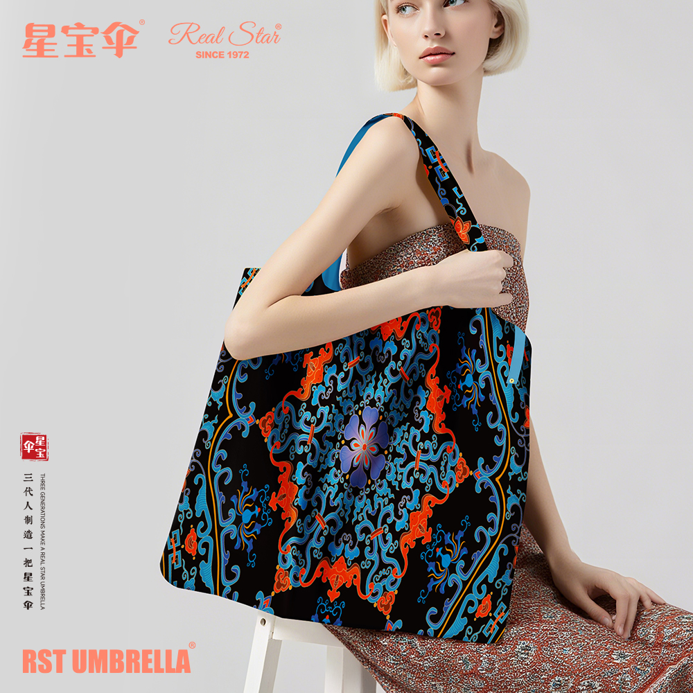 Xingbao 2026 Handbag: Chinese-style waterproof hand-held bag, thickened digital print handbag, large-capacity ladies' bag Item Picture