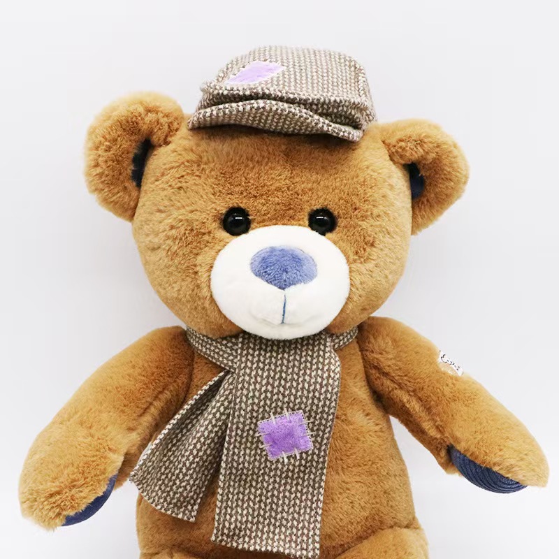 Mingren series top hat Bear sitting 23cm tall plush toy doll Specification image